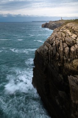 Cabo Belediye Başkanı, Santander, İspanya 'nın Cliff ve deniz feneri
