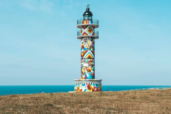 Ajo Burnu Deniz Feneri Cantabria Spanya — Stok fotoğraf