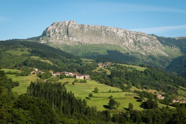 Itxina Mountain Zaloa Urigoiti Villages Orozko Basque Country — Stock Photo, Image