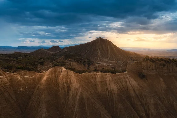 Bardenas Reales Sunset Navarre Spain — Stock Photo, Image