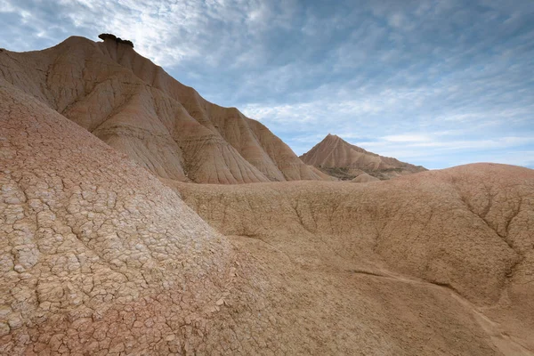 Badlands Bei Bardenas Reales Navarra Spanien — Stockfoto