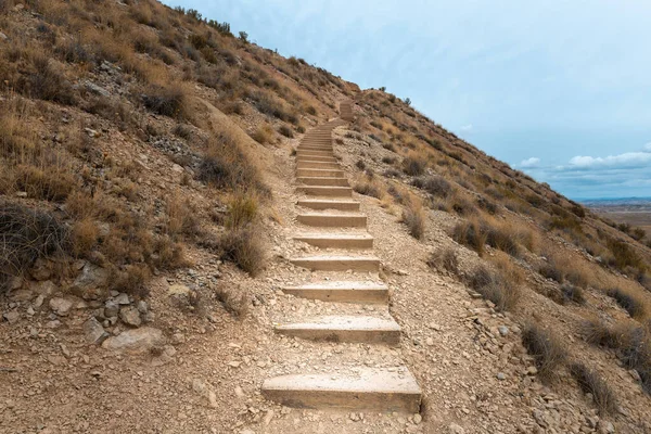 Escaleras Que Suben Cabezo Las Cortinillas — Foto de Stock