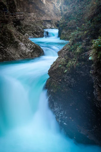 Vintgar Gorge Perto Bled Eslovénia — Fotografia de Stock