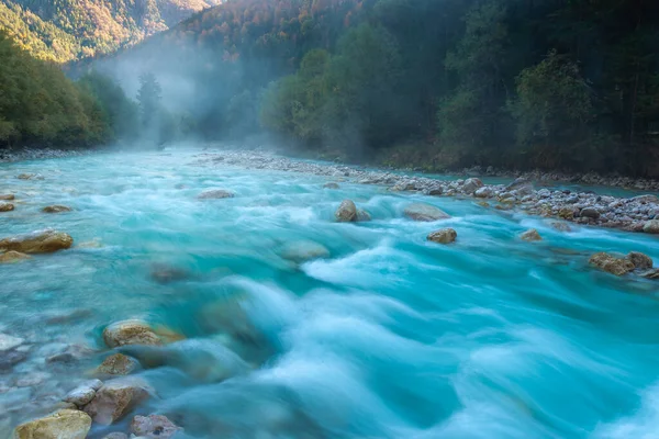 Ποταμός Soca Στη Σλοβενία — Φωτογραφία Αρχείου