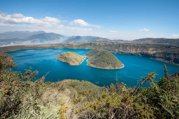 厄瓜多尔Cotacachi Cayapas保护区Cuicocha火山口湖 — 图库照片