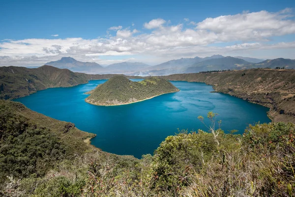 Lago Del Cratere Cuicocha Riserva Cotacachi Cayapas Ecuador — Foto Stock