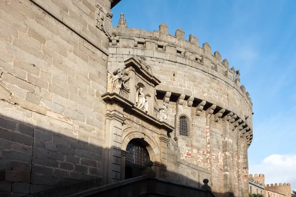 Mur Médiéval Construit Dans Style Roman Avila Espagne — Photo