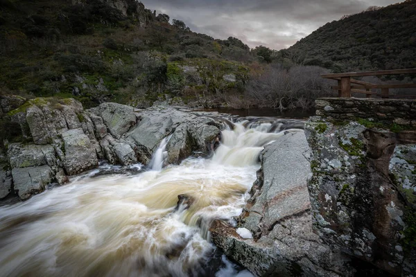 Vodopád Pozo Los Humos Provincie Salamanca Španělsko — Stock fotografie