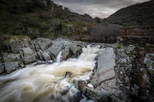 Cascata Pozo Los Humos Provincia Salamanca Spagna — Foto Stock