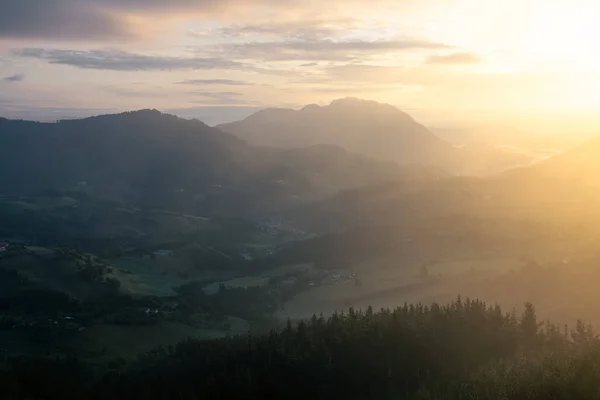 Aramaio Valley Sunrise Basque Country Spain — Stock Photo, Image