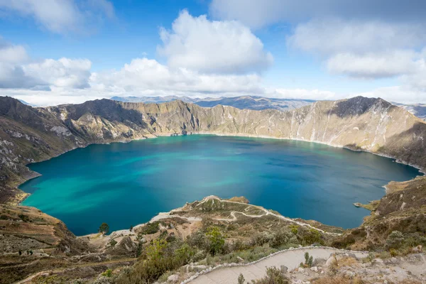 Quilotoa 분화구 호수, 에콰도르 — 스톡 사진