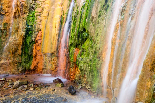 Lépcsőzetes elrendezés, a színek, Caldera de Taburiente, la Palma (Spanyolország) — Stock Fotó