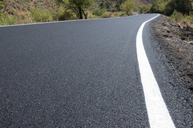 Newly paved road clipart