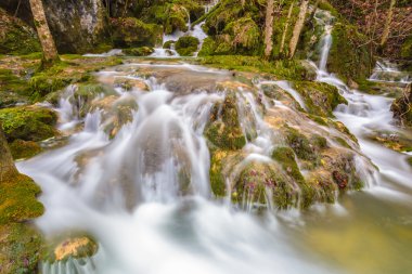 Waterfalls at Entzia mountain range (Spain) clipart