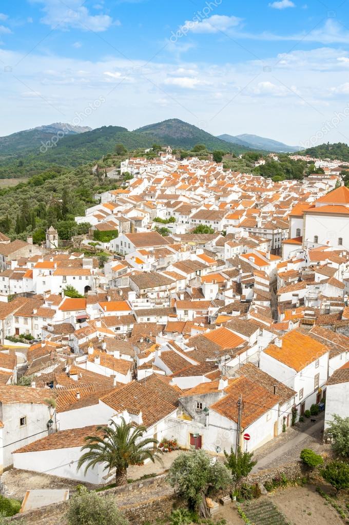 Village of Castelo de Vide, seen from the castle (Portugal)