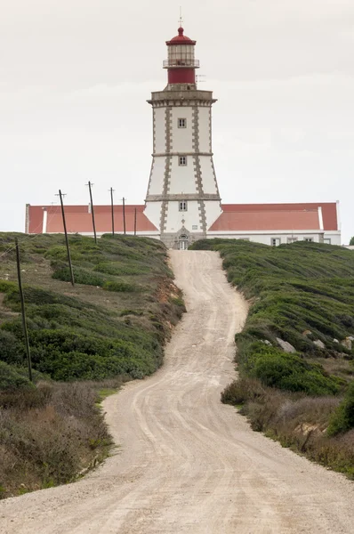 Leuchtturm von espichel cape, sesimbra (portugal) — Stockfoto