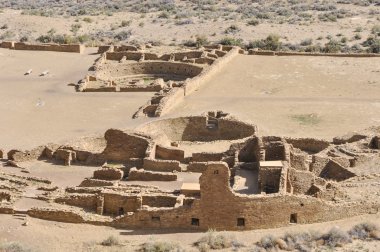 Pueblo palamut kalıntıları, chaco Kanyonu, new mexico (ABD)