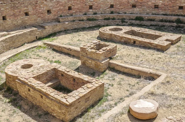 De grote Kiva van Chetro Ketl, Chaco Canyon, New Mexico (VS) Stockfoto