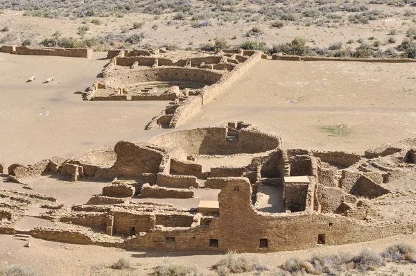 Pueblo Bonito ruínas, Chaco Canyon, Novo México (EUA ) Fotografias De Stock Royalty-Free