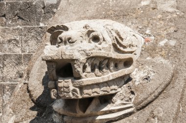 Ayrıntı Quetzalcoatl temple, Teotihuacan (Meksika)
