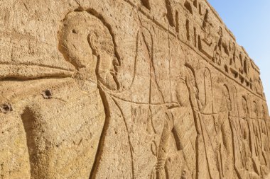 Oyma, duvar büyük tapınak Abu Simbel, Mısır