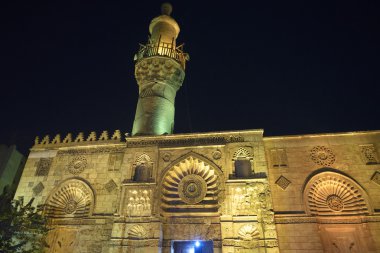 El-Aqmar Camii gri gece, Kahire (Mısır)