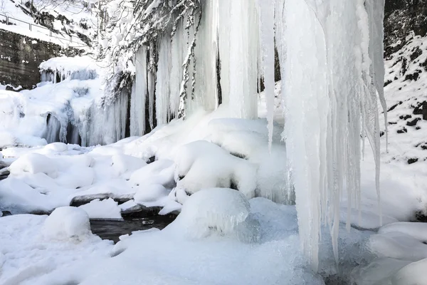 Frozen waterfall of Puente Ra, La Rioja (Spain) — Stock Photo, Image