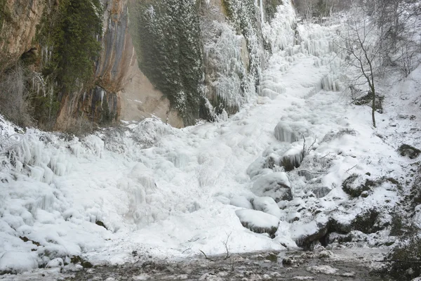 Frozen waterfall of Chorron de Viguera, La Rioja (Spain) — Stock Photo, Image