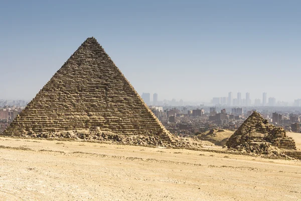 Пирамида Менкауре, Гиза, Египет — стоковое фото