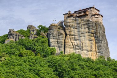 Roussanou kutsal Manastırı Yunanistan'da Meteora manastırları karmaşık