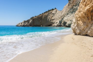 Porto Katsiki beach Lefkada Adası (Yunanistan)