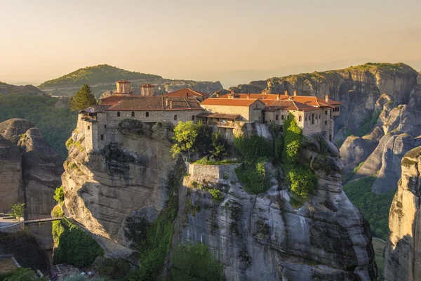 O monastery holy de Varlaam no complexo de monasteries de Meteora em Greece — Fotografia de Stock