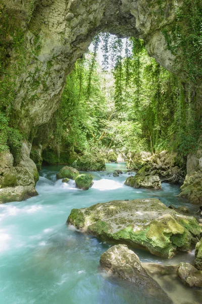 Theogefiro (il ponte di Dio) a Lithino, Grecia — Foto Stock