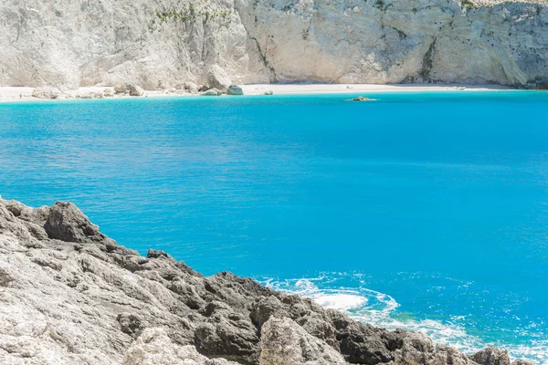 Playa de Porto Katsiki en la isla Lefkada (Grecia ) — Foto de Stock