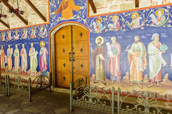 Antigua pintura en el Santo Monasterio del Gran Meteoro, Grecia —  Fotos de Stock