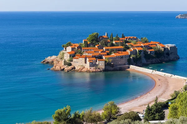 Sveti Stefan island resort in Montenegro — Stock fotografie