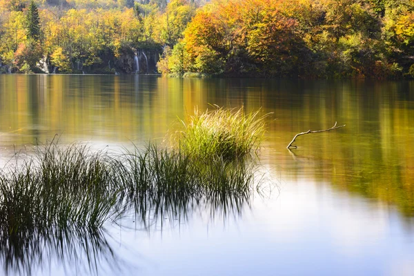 Národní Park Plitvická jezera na podzim, Chorvatsko — Stock fotografie
