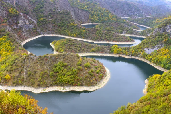 Меандр річки Uvac, Сербія — стокове фото