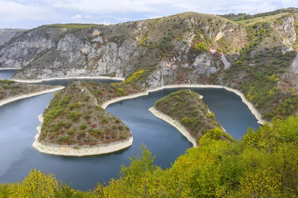 Mäander des Flusses Uvac, Serbien — Stockfoto