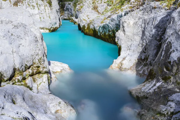 Nagy kanyon a Soca folyón, Szlovénia — Stock Fotó