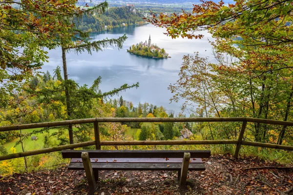 Πανοραμική θέα της λίμνης Bled, Σλοβενία — Φωτογραφία Αρχείου