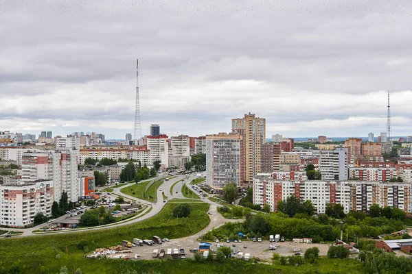 Perm Rusia Junio 2020 Vista General Una Ciudad Viajeros Con — Foto de Stock