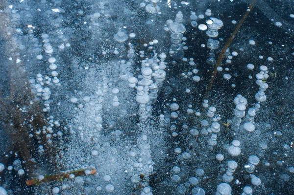 Close-up of white air bubbles with air — Stock Photo, Image