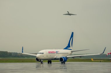 Kalkıştan önce şirketin Anadolujet uçak