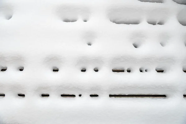 Deck sob neve — Fotografia de Stock
