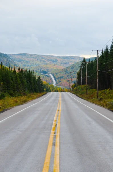 Quebec sonbahar yol — Stok fotoğraf