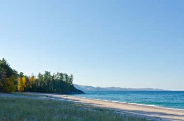Sonbahar zamanı Superior Gölü, Ontario, Kanada