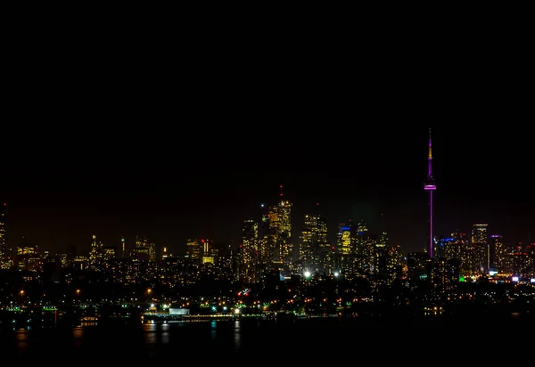 Lights Toronto Buildings Night Time — Stock Photo, Image