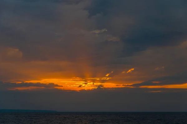 Solnedgång Ovanför Vattnet Superior Lake Kanada — Stockfoto