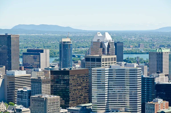 Three Highest Montreal Skyscrapers Top Mount Royal Quebec Canada — Stock Photo, Image